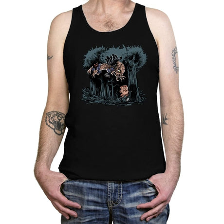 Arnie and Predator - Tanktop Tanktop RIPT Apparel X-Small / Black