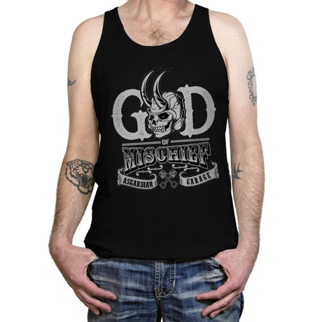 Asgardian Garage - Tanktop Tanktop RIPT Apparel X-Small / Black