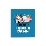 Ask Me If I Give a Damn - Canvas Wraps Canvas Wraps RIPT Apparel 8x10 / Sapphire