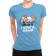 Ask Me If I Give a Damn - Womens Premium T-Shirts RIPT Apparel Small / Turquoise