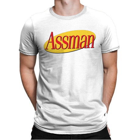 Assman - Mens Premium T-Shirts RIPT Apparel Small / White