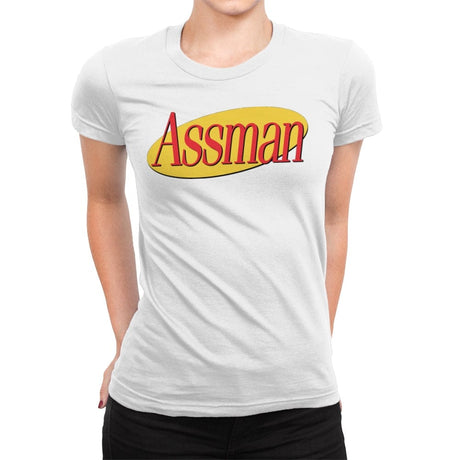 Assman - Womens Premium T-Shirts RIPT Apparel Small / White