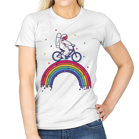 Astrorainbow - Womens T-Shirts RIPT Apparel Small / White