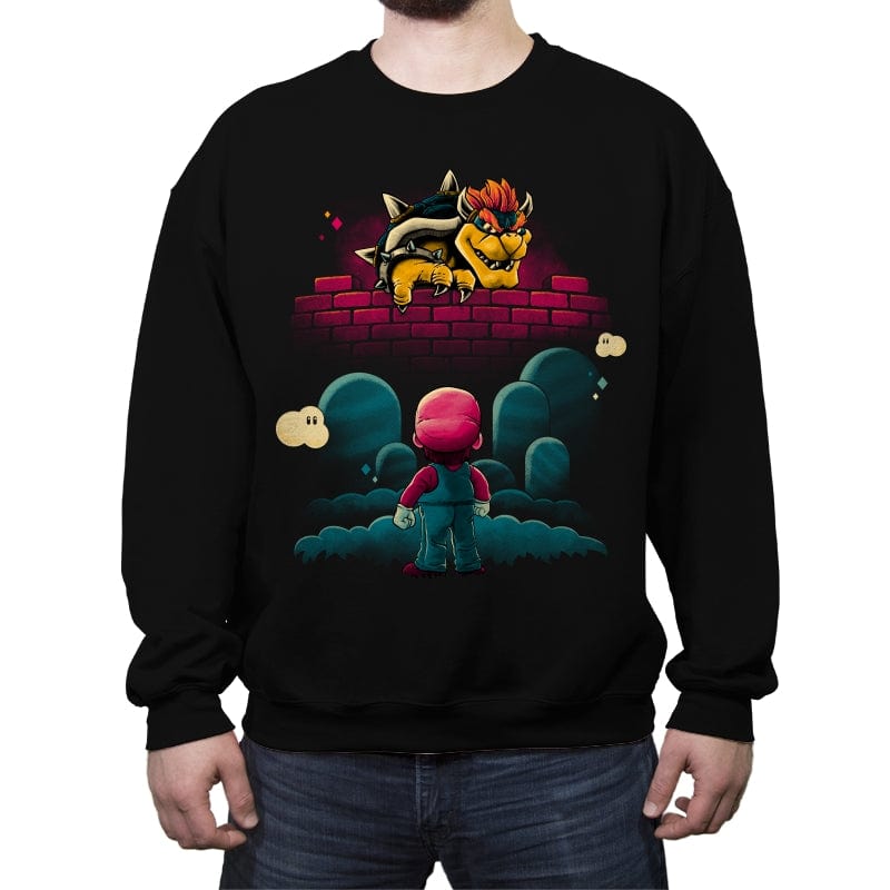 Attack on Final Boss - Crew Neck Sweatshirt Crew Neck Sweatshirt RIPT Apparel Small / Black