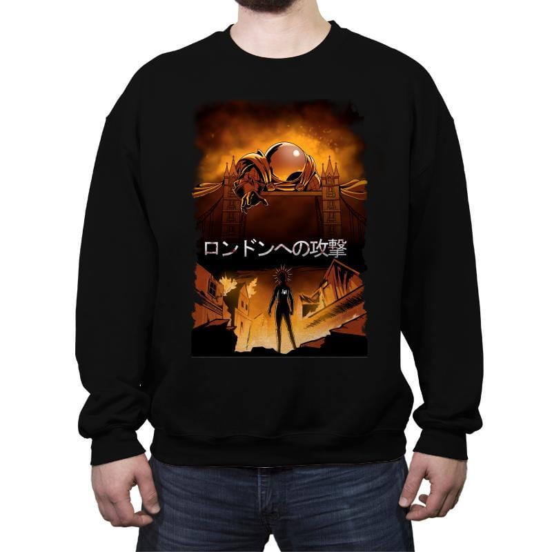 Attack on London! - Crew Neck Sweatshirt Crew Neck Sweatshirt RIPT Apparel