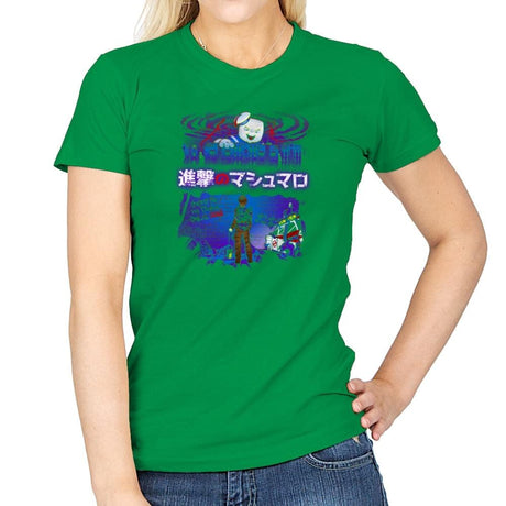 Attack on Marshmallow Exclusive - Womens T-Shirts RIPT Apparel Small / Irish Green