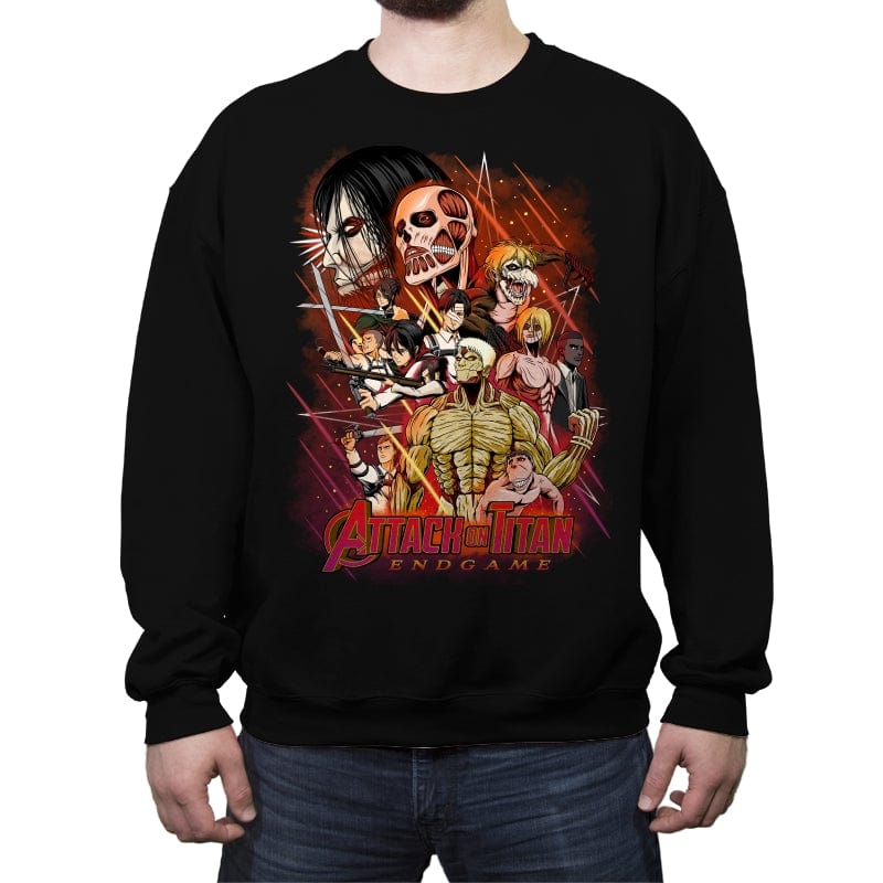 Attack On Titan Endgame - Crew Neck Sweatshirt Crew Neck Sweatshirt RIPT Apparel Small / Black