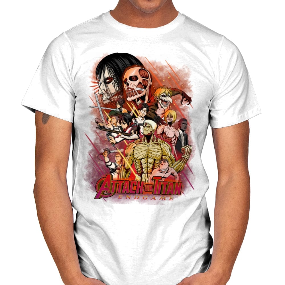 Attack On Titan Endgame - Mens T-Shirts RIPT Apparel Small / White