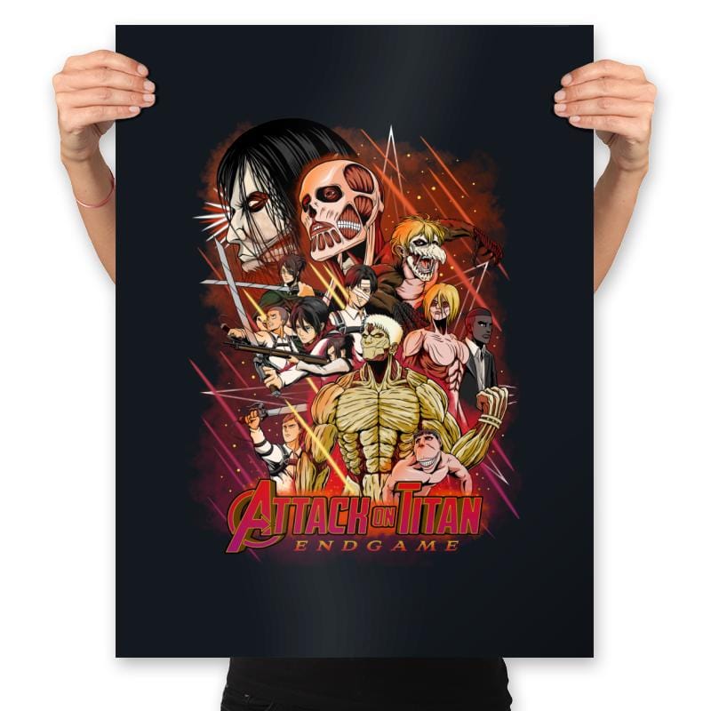 Attack On Titan Endgame - Prints Posters RIPT Apparel 18x24 / Black