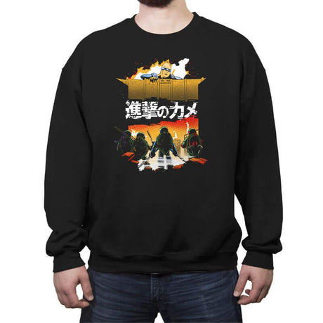 Attack on Turtle - Crew Neck Sweatshirt Crew Neck Sweatshirt RIPT Apparel