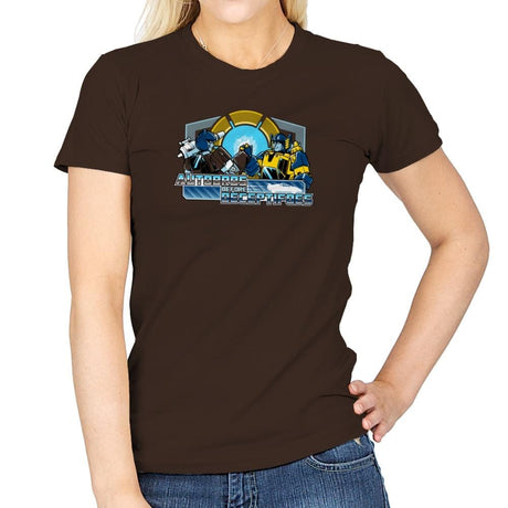 Autobros Before Decepti-foes Exclusive - Womens T-Shirts RIPT Apparel Small / Dark Chocolate