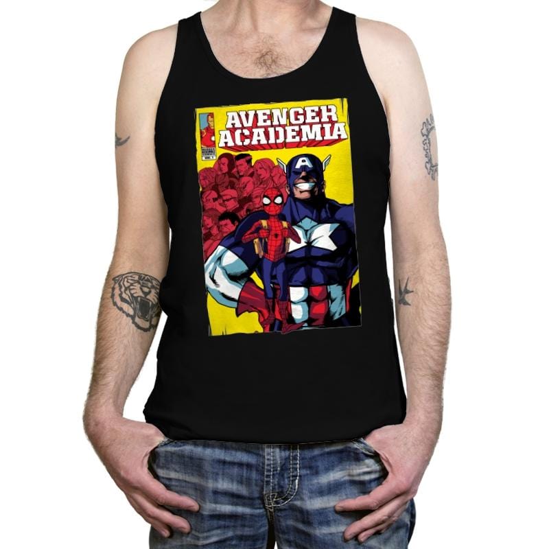 Avenger Academia - Tanktop Tanktop RIPT Apparel X-Small / Black