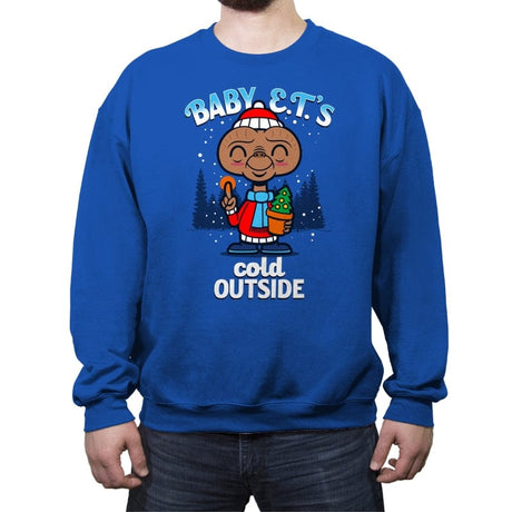 Baby E.T.'s Cold Outside - Crew Neck Sweatshirt Crew Neck Sweatshirt RIPT Apparel Small / Royal