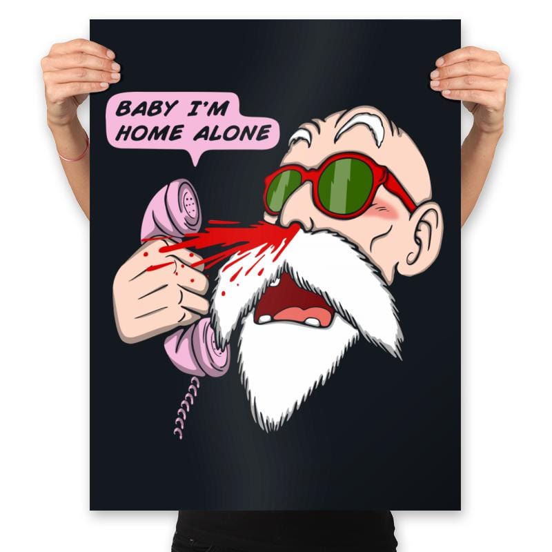 Baby I'm Home Alone - Prints Posters RIPT Apparel 18x24 / Black