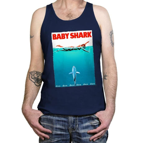 Baby Shark - Tanktop Tanktop RIPT Apparel X-Small / Navy