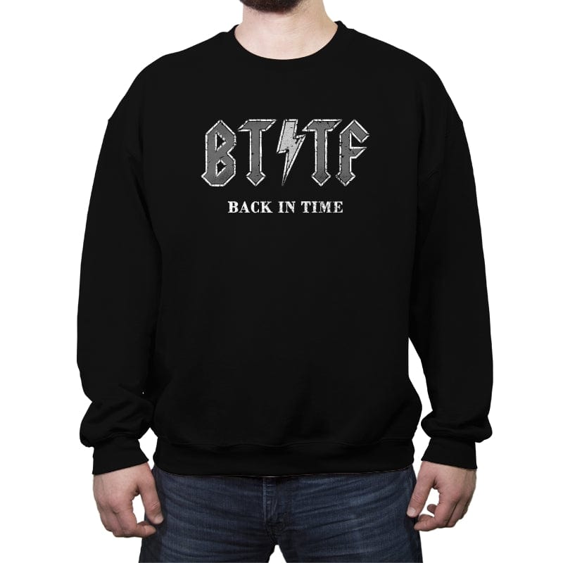 Back In Time - Crew Neck Sweatshirt Crew Neck Sweatshirt RIPT Apparel Small / Black