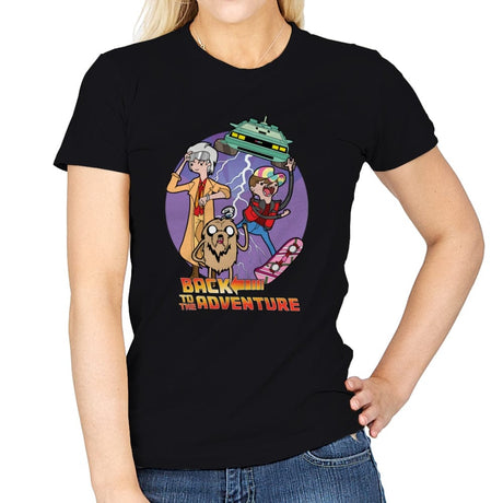 Back to Adventure - Womens T-Shirts RIPT Apparel Small / Black