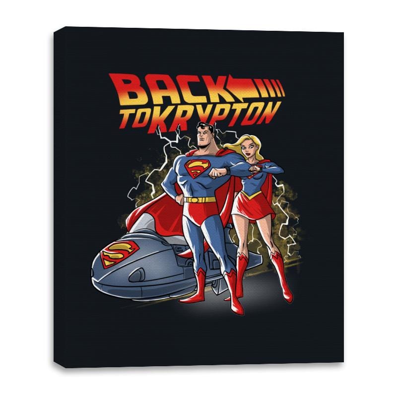 Back to Krypton - Canvas Wraps Canvas Wraps RIPT Apparel 16x20 / Black