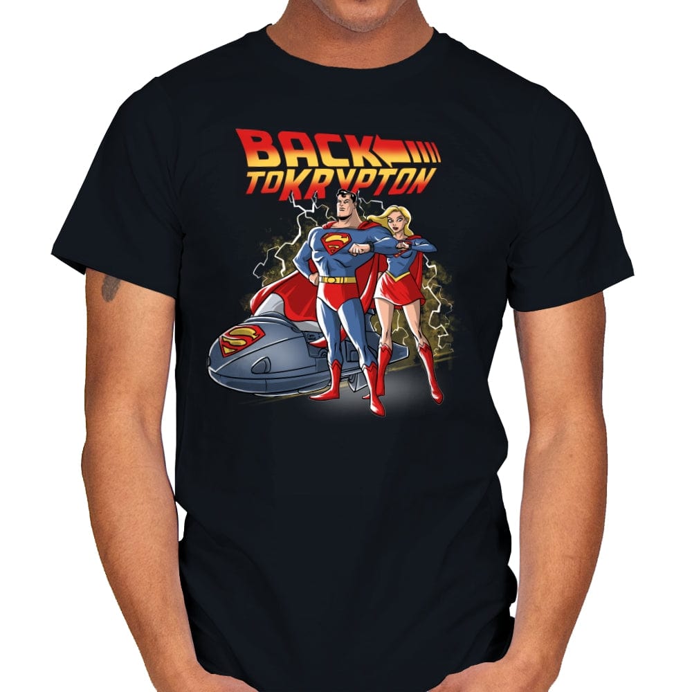 Back to Krypton - Mens T-Shirts RIPT Apparel Small / Black