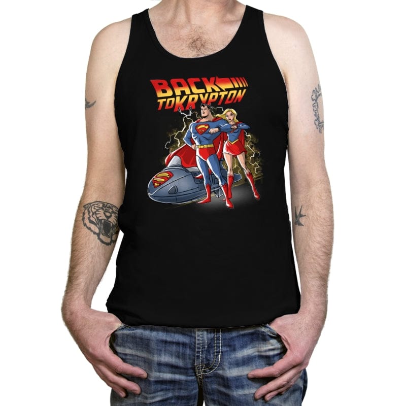 Back to Krypton - Tanktop Tanktop RIPT Apparel X-Small / Black