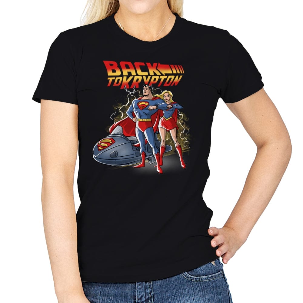 Back to Krypton - Womens T-Shirts RIPT Apparel Small / Black