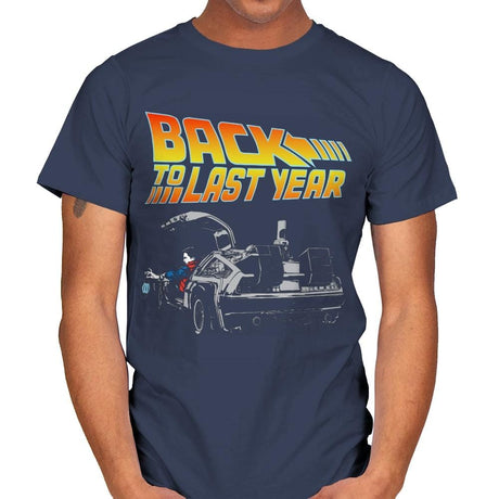 Back to Last Year - Mens T-Shirts RIPT Apparel Small / Navy