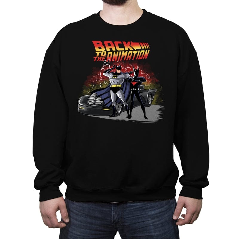 Back to the Animation - Crew Neck Sweatshirt Crew Neck Sweatshirt RIPT Apparel Small / Black