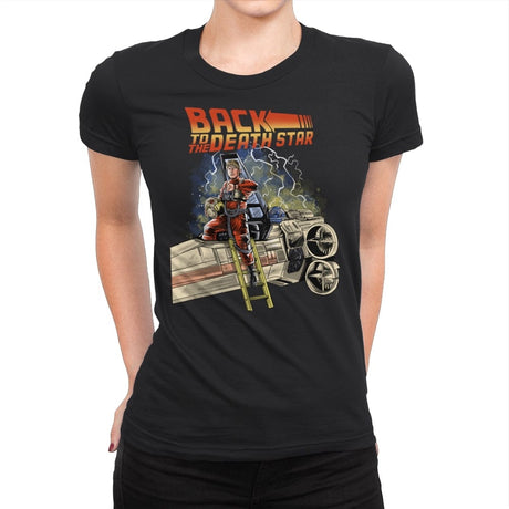 Back to the Death Star - Womens Premium T-Shirts RIPT Apparel Small / Black