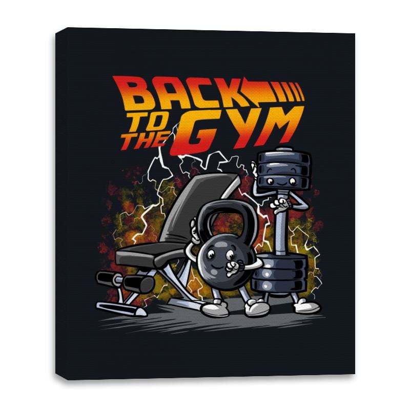 Back to the Gym - Canvas Wraps Canvas Wraps RIPT Apparel 16x20 / Black