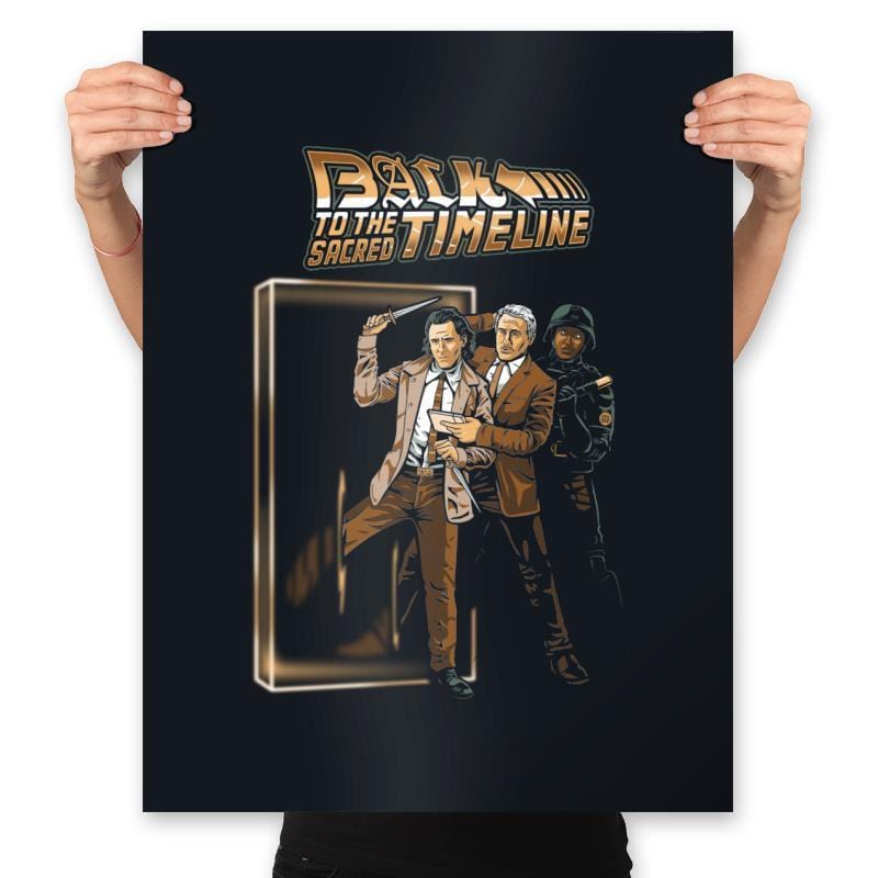 Back to the Sacred Timeline - Prints Posters RIPT Apparel 18x24 / Black