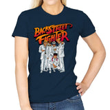 Backstreet Fighter - Womens T-Shirts RIPT Apparel Small / Navy