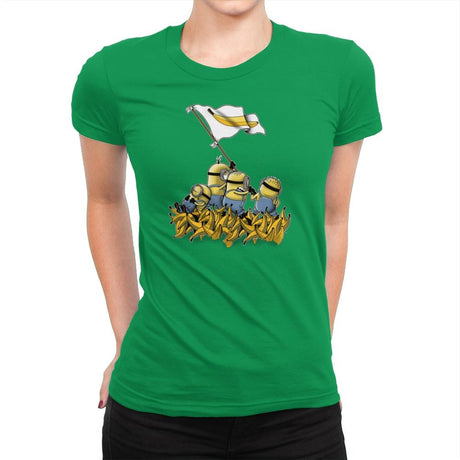 Banana Flag - Despicable Tees - Womens Premium T-Shirts RIPT Apparel Small / Kelly Green