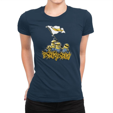 Banana Flag - Despicable Tees - Womens Premium T-Shirts RIPT Apparel Small / Midnight Navy