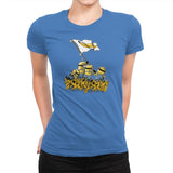 Banana Flag - Despicable Tees - Womens Premium T-Shirts RIPT Apparel Small / Tahiti Blue