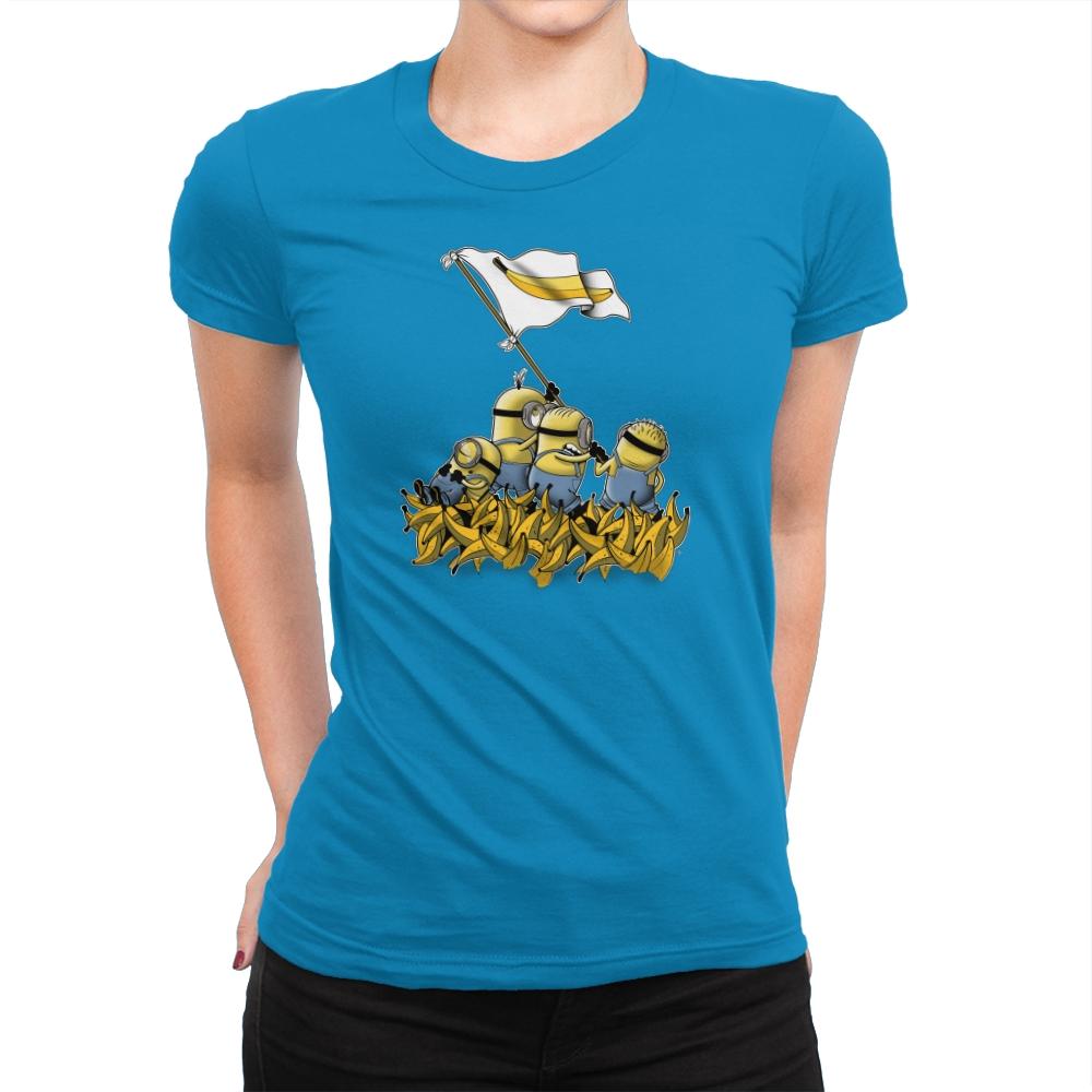 Banana Flag - Despicable Tees - Womens Premium T-Shirts RIPT Apparel Small / Turquoise