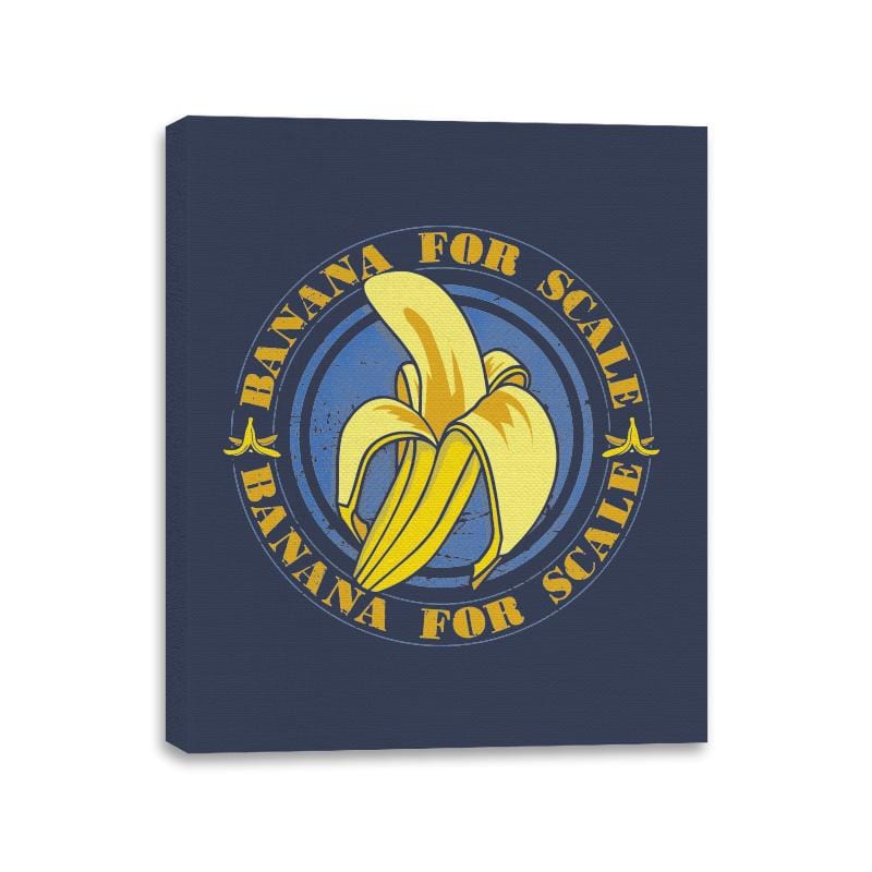 Banana for Scale - Canvas Wraps Canvas Wraps RIPT Apparel 11x14 / Navy