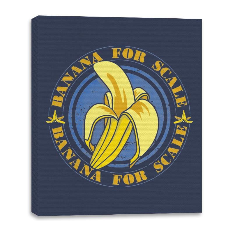 Banana for Scale - Canvas Wraps Canvas Wraps RIPT Apparel 16x20 / Navy