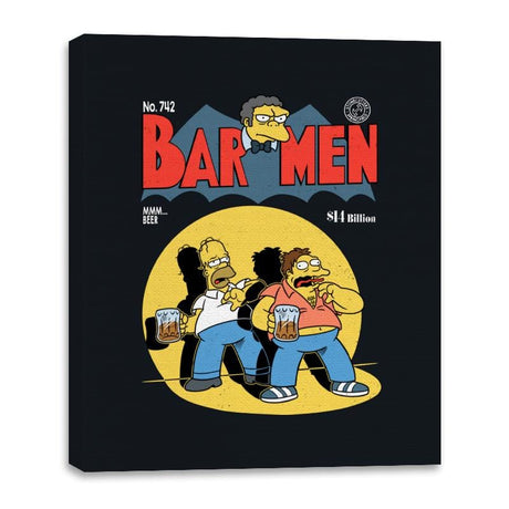 Bar-Men - Canvas Wraps Canvas Wraps RIPT Apparel 16x20 / Black