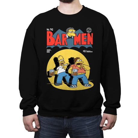 Bar-Men - Crew Neck Sweatshirt Crew Neck Sweatshirt RIPT Apparel Small / Black