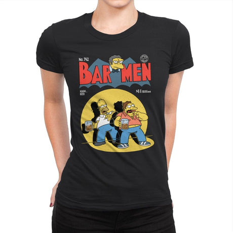 Bar-Men - Womens Premium T-Shirts RIPT Apparel Small / Black