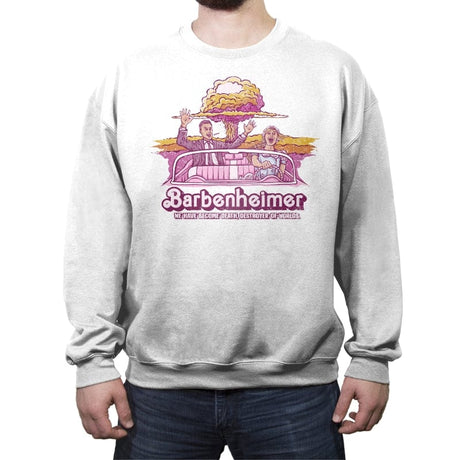 Barbenheimer - Crew Neck Sweatshirt Crew Neck Sweatshirt RIPT Apparel Small / White