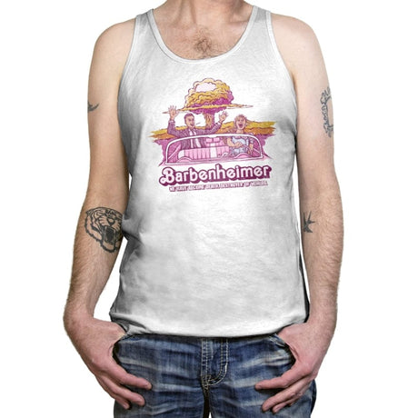 Barbenheimer - Tanktop Tanktop RIPT Apparel X-Small / White