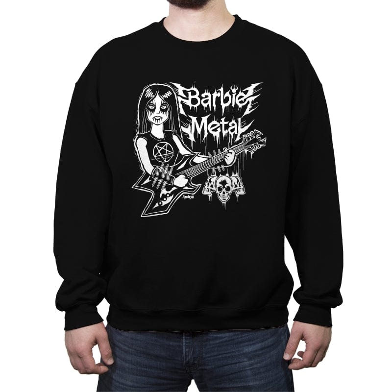 Barbie Metal - Crew Neck Sweatshirt Crew Neck Sweatshirt RIPT Apparel Small / Black