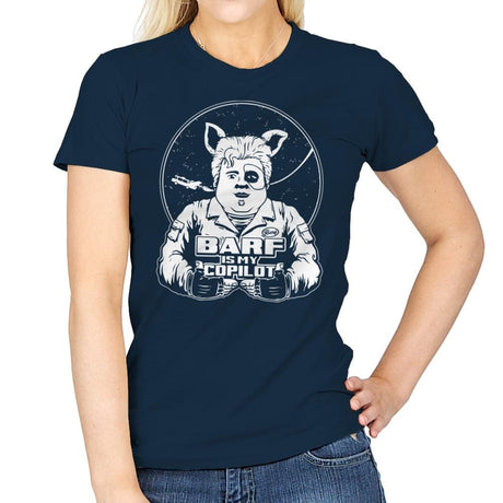 Barf Is My Copilot - Womens T-Shirts RIPT Apparel Small / Navy