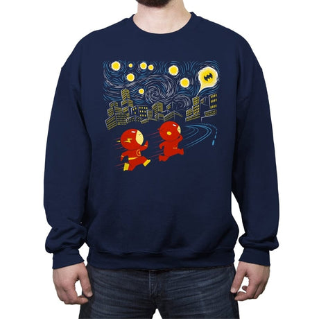 Barry, Barry Night - Crew Neck Sweatshirt Crew Neck Sweatshirt RIPT Apparel Small / Navy