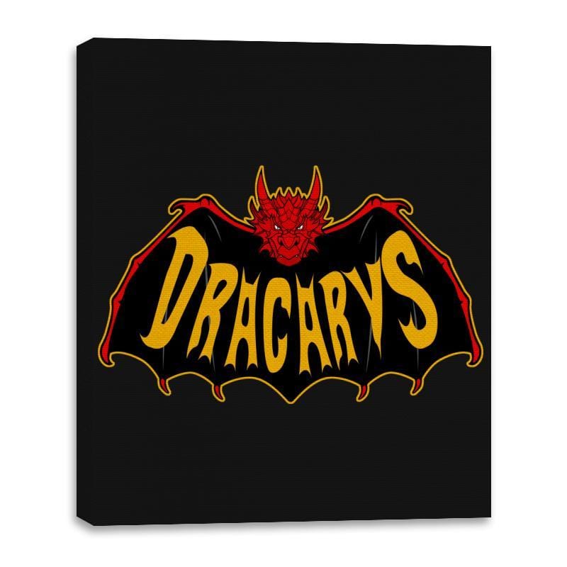 Bat-Dracarys - Canvas Wraps Canvas Wraps RIPT Apparel 16x20 / Black