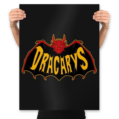 Bat-Dracarys - Prints Posters RIPT Apparel 18x24 / Black