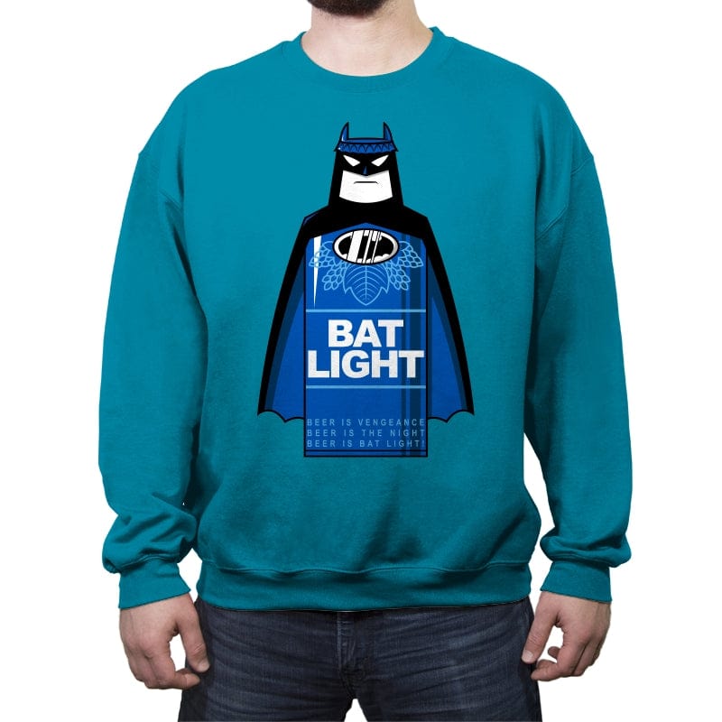 Bat Light - Crew Neck Sweatshirt Crew Neck Sweatshirt RIPT Apparel Small / Antique Sapphire