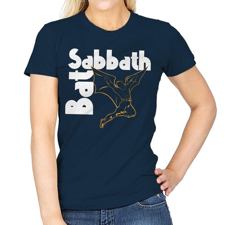 Bat Sabbath - Womens T-Shirts RIPT Apparel Small / Navy