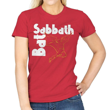 Bat Sabbath - Womens T-Shirts RIPT Apparel Small / Red